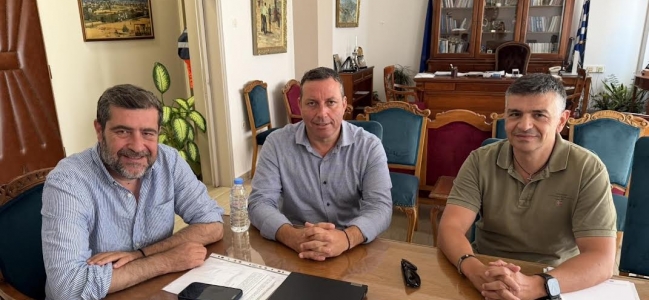 Συνάντηση εργασίας του Αντιπεριφερειάρχη Λασιθίου με τον Δήμαρχο Αγίου Νικολάου