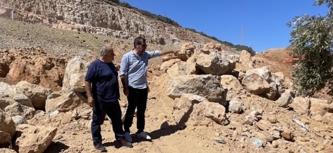 Αυτοψία του Αντιπεριφερειάρχη Λασιθίου στο εργοτάξιο του ΒΟΑΚ  στο τμήμα Νεάπολη – Άγιος Νικόλαος