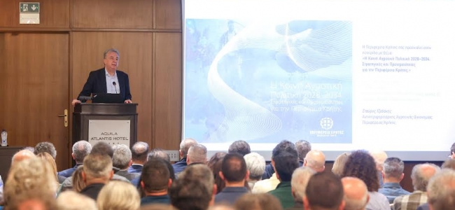 Στ. Αρναουτάκης: «Διεκδικούμε τους πόρους της περιφερειακής ανάπτυξης. Όχι στην κεντρική διαχείριση της Νέας ΚΑΠ και της Πολιτικής Συνοχής»
