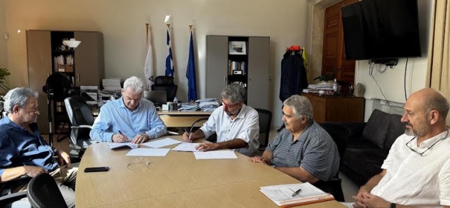 Ο Δήμαρχος Ηρακλείου υπέγραψε τη σύμβαση για τη μελέτη κατασκευής των κτιρίων του Αθλητικού Κέντρου Αγίας Αικατερίνης