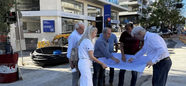 Ο Δήμαρχος Ηρακλείου στο εμβληματικό έργο της ΔΕΥΑΗ για την αντικατάσταση των αγωγών ύδρευσης