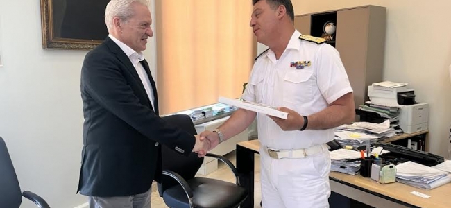 Συνάντηση του Δημάρχου Ηρακλείου με τον Περιφερειακό Διοικητή του Λιμενικού Σώματος Κρήτης