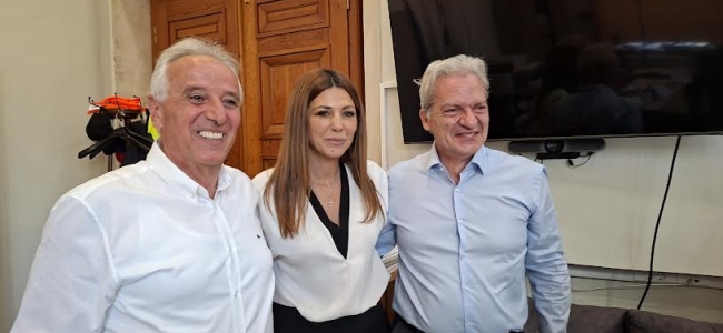 Συνάντηση του Δημάρχου Ηρακλείου με την Υπουργό Παιδείας Θρησκευμάτων και Αθλητισμού Σοφία Ζαχαράκη στη Λότζια