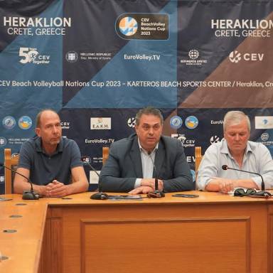 Το προολυμπιακό τουρνουά  «CEV Beach Volley Nations Cup» στο Ηράκλειο με την υποστήριξη της Περιφέρειας Κρήτης