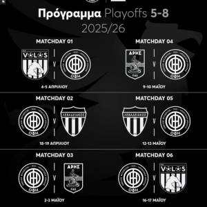 Με Βόλο ο ΟΦΗ εκτός την 1η αγωνιστική-Το πρόγραμμα των play-off 5-8