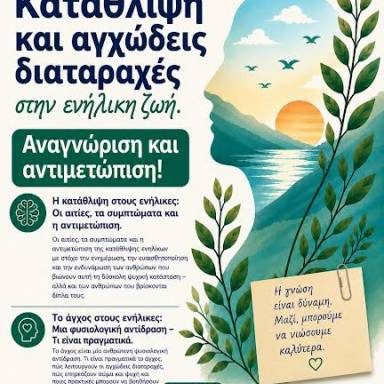 Εκδήλωση για την Κατάθλιψη και το Άγχος στην Ενήλικη Ζωή από το Δήμο Ηρακλείου