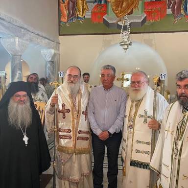 Στα Θυρανοίξια του Καθολικού στη Μονή Κουδουμά παραβρέθηκε  ο Περιφερειάρχης Κρήτης Σταύρος Αρναουτάκης