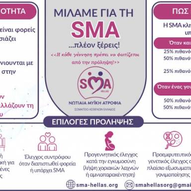 7ης ΥΠΕ Κρήτης - Παγκόσμιος Μήνας Ενημέρωσης για τη Νωτιαία Μυϊκή Ατροφία
