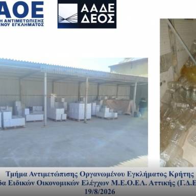 Δ.Α.Ο.Ε.: Ακόμη μία σύλληψη στο Ηράκλειο για παράνομη κατοχή και διάθεση αλκοολούχων ποτών και «αερίου γέλιου»