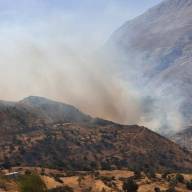 Υπό μερικό έλεγχο η φωτιά στην Περδικοκορυφή Γόρτυνας